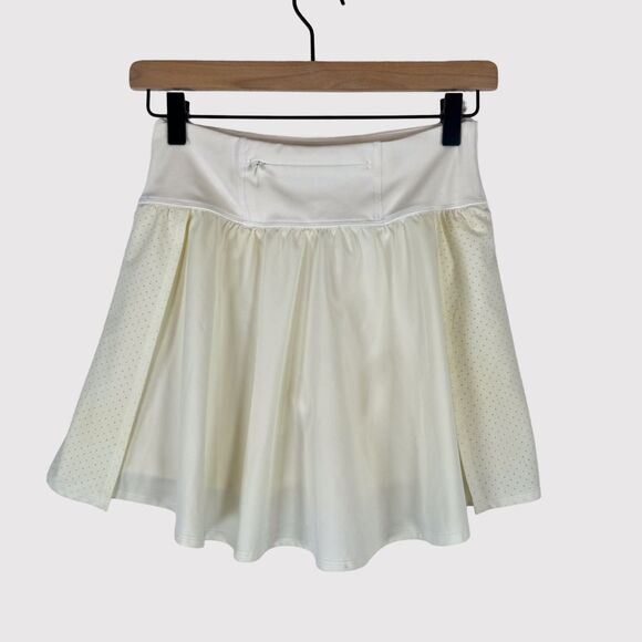 Spanx Womens Skort White Get Moving Mini Skirt A Line Tennis Stretch Golf Small - Picture 2 of 8